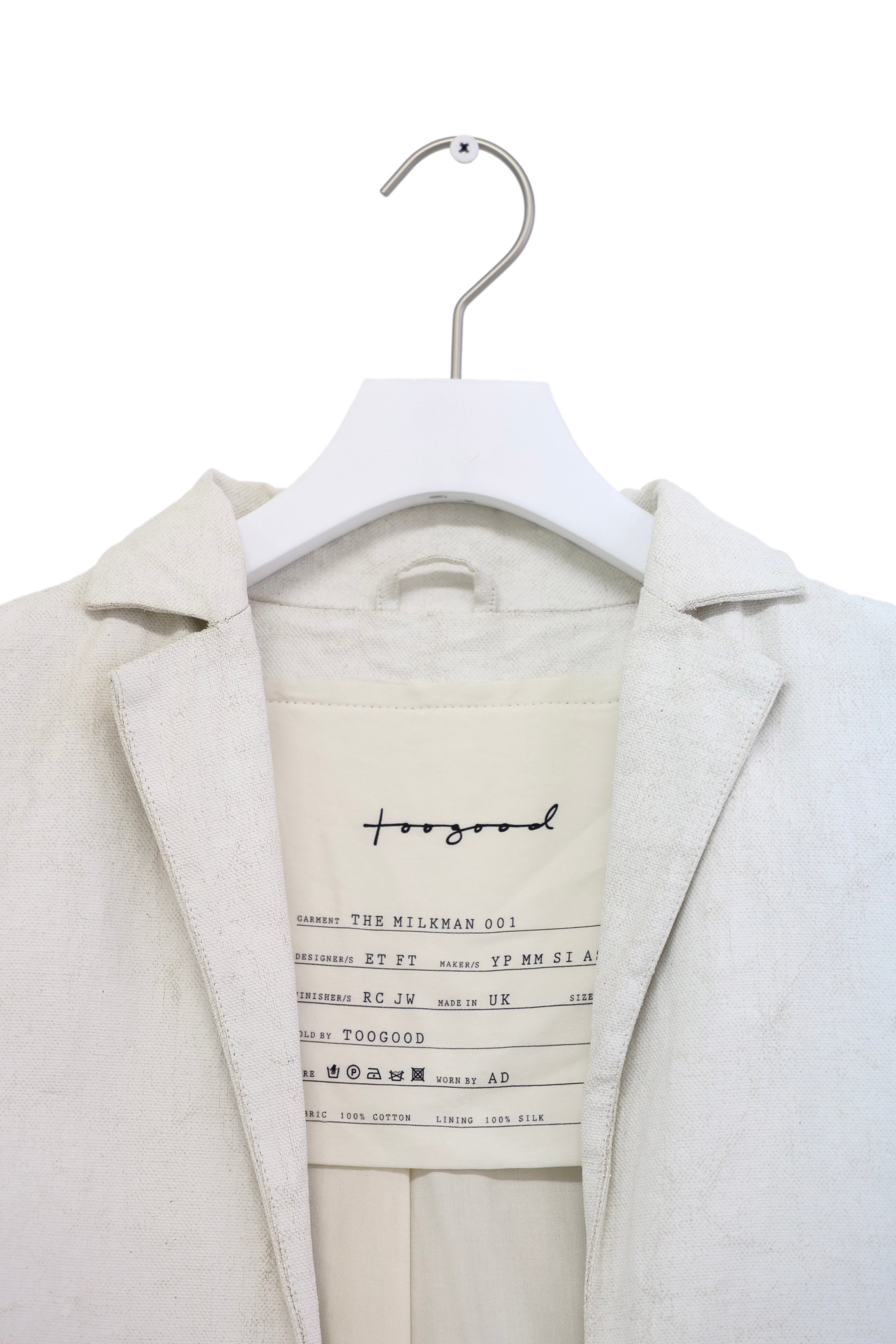 toogood THE MILKMAN JACKET - white 7oz primed canvas 2014AW – shop