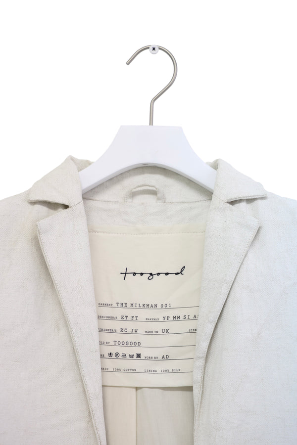 toogood THE MILKMAN JACKET - white 7oz primed canvas 2014AW