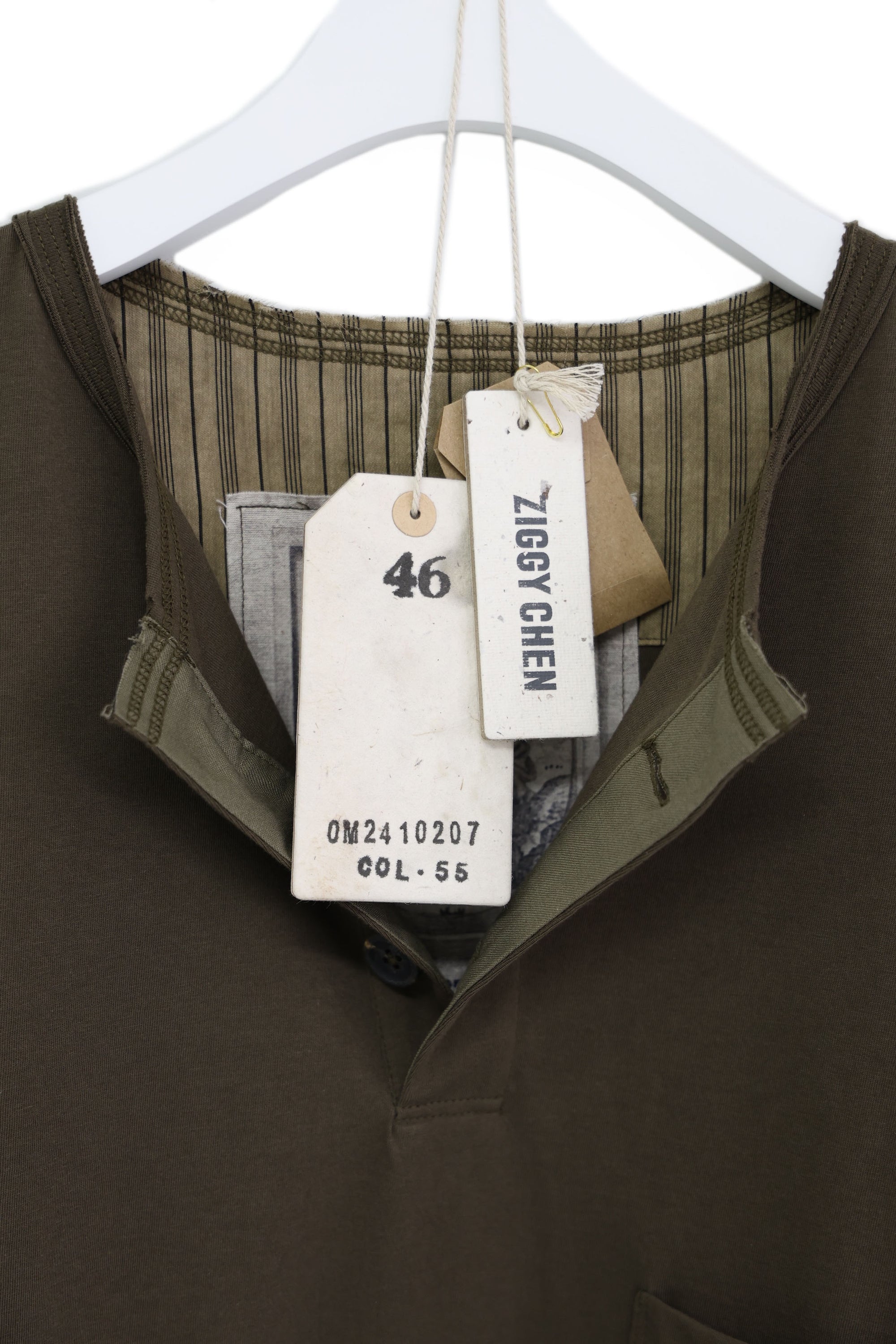 ZIGGY CHEN Layerer Hemley Neck T-shirt 2024SS