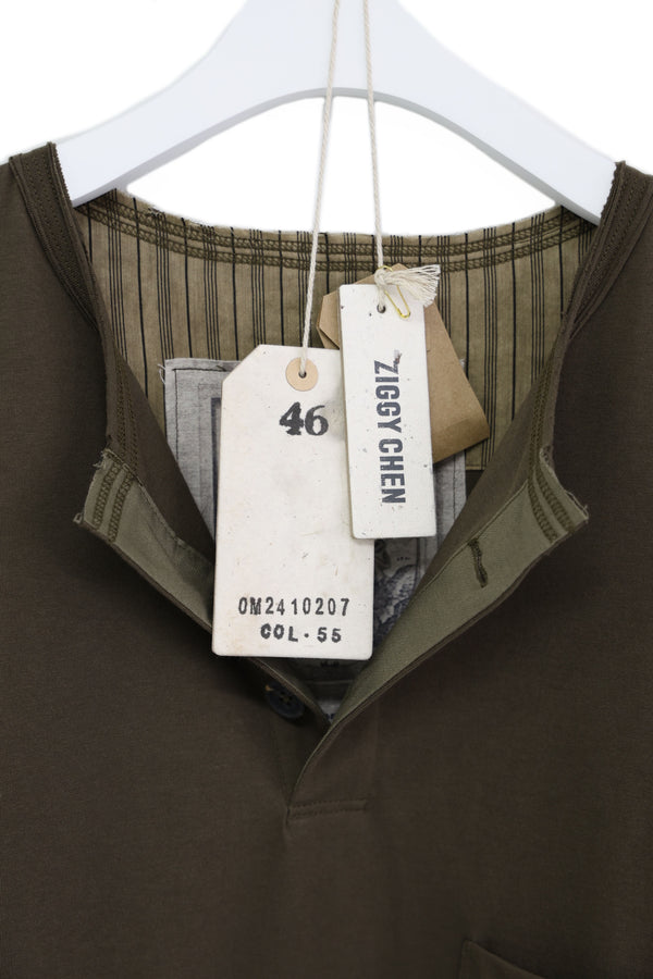 ZIGGY CHEN Layerer Hemley Neck T-shirt 2024SS