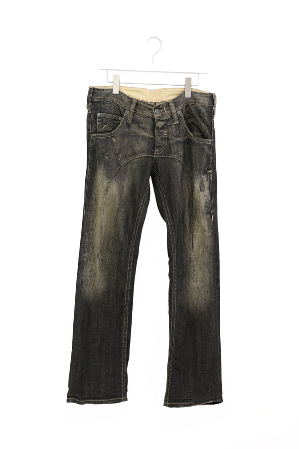 Neil Barrett Distressed Denim Pants 2000s