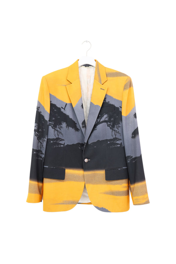 Alexander McQueen Bird Print Tailored Jacket 1990s