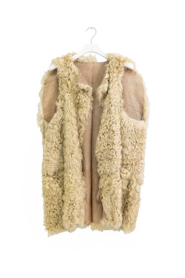Maison Martin Margiela Artisanal Oversize Fur Leather Vest 1998AW