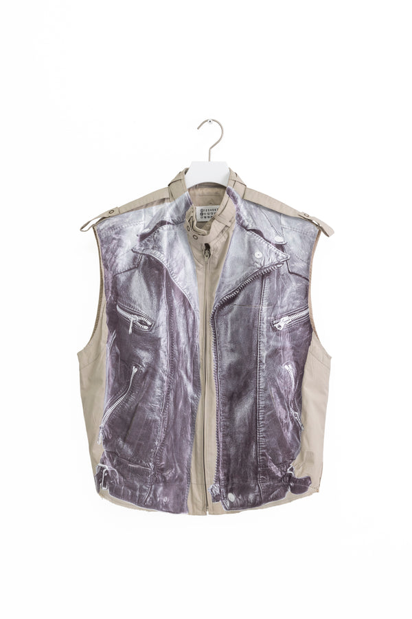 Maison Martin Margiela Artisanal Tromproluil Leather Jacket Vest 2005SS
