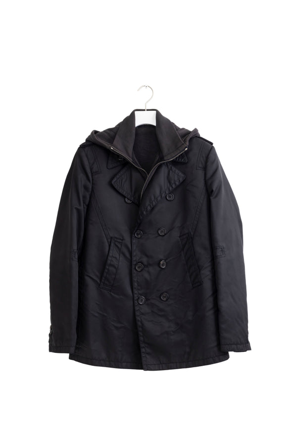 Neil Barrett Layered Hood Pea Coat 2000s