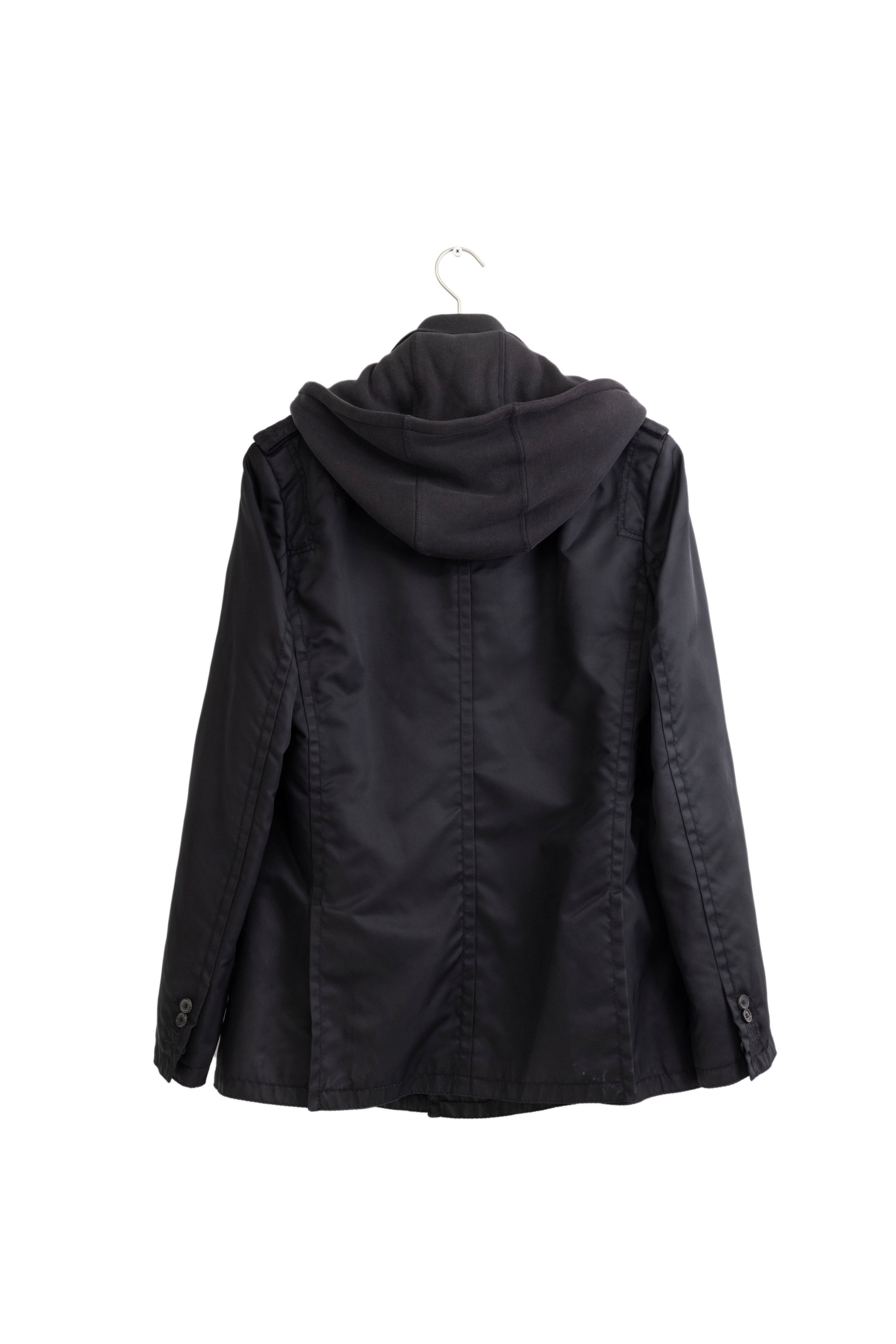 Neil Barrett Layered Hood Pea Coat 2000s