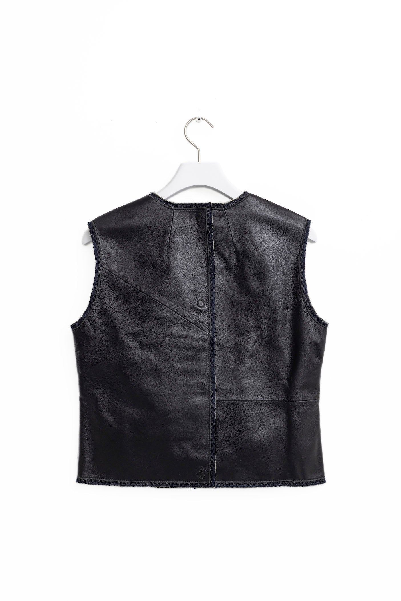 Maison Martin Margiela  Leather denim Vest 1999AAW