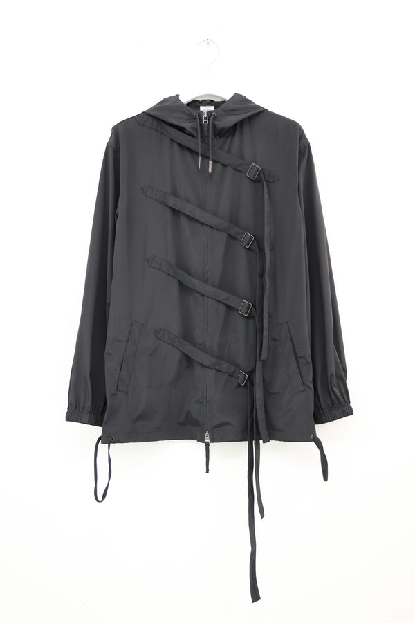 Jean Paul Gaultier Belted shadow stripe Zip Jacket