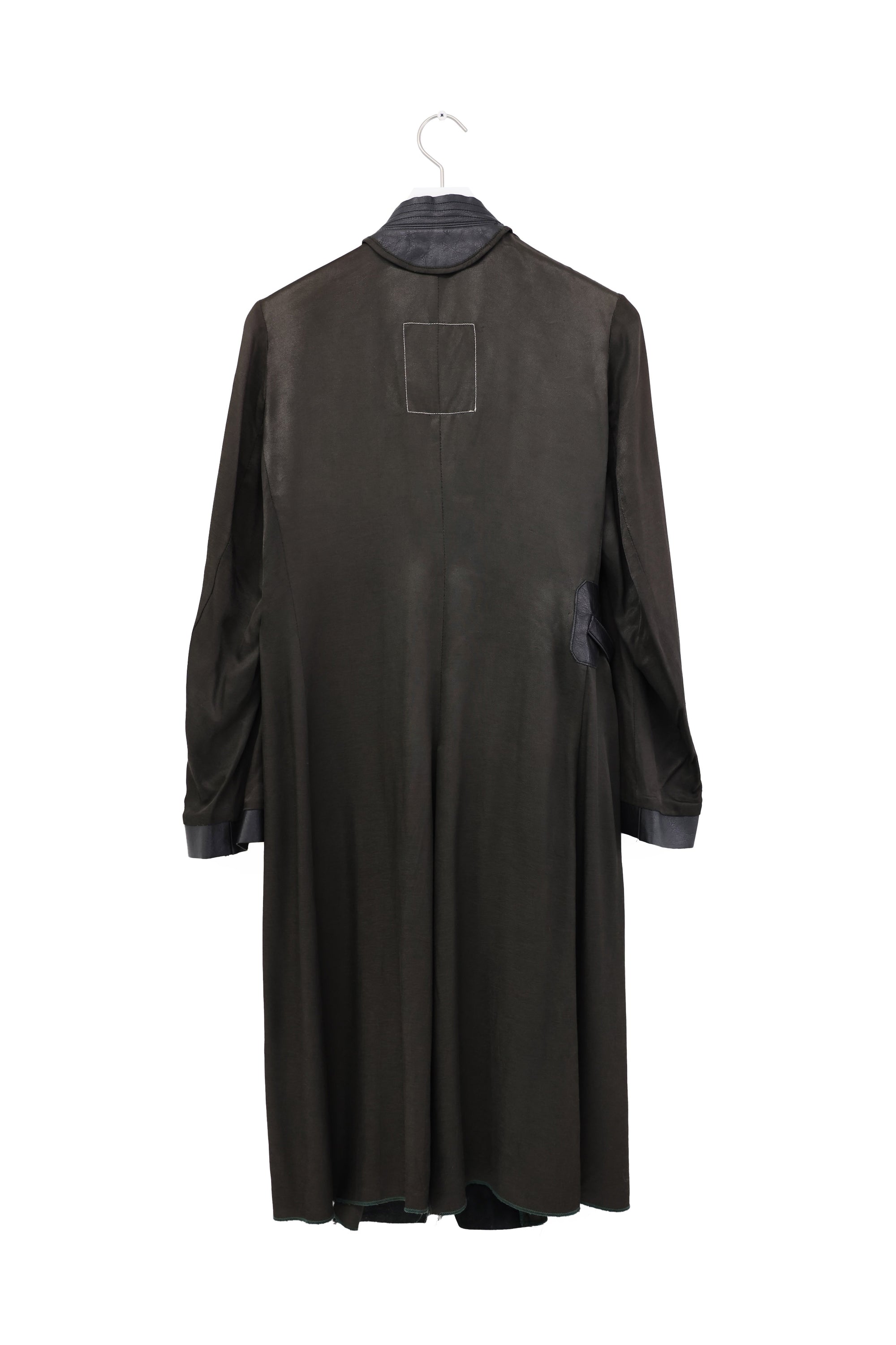 Maison Martin Margiela Line Viscose and Leather Wrap Coat 1994AW